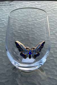 Rachel Zoe Butterfly Jeweled Wine Glass (Set of 2)