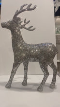 Load and play video in Gallery viewer, Large silver sequin deer
