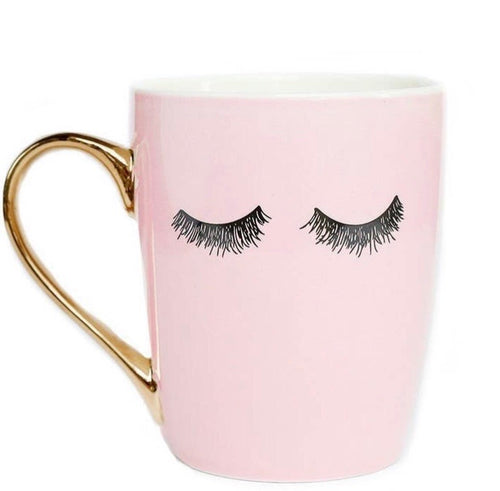 Pink Eyelashes Mug - Touch of Glam Home Decor