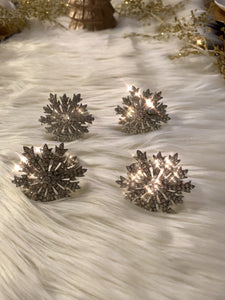 Snowflake sparkle napkin rings