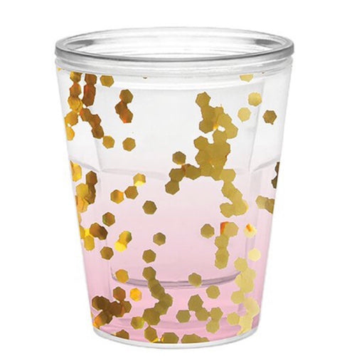Blush Confetti Shot Glass - Touch of Glam Home Decor