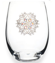Load image into Gallery viewer, Jeweled Snowflake Christmas Wine Glass - Touch of Glam Home Decor
