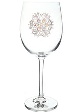 Load image into Gallery viewer, Jeweled Snowflake Christmas Wine Glass - Touch of Glam Home Decor
