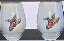 Load image into Gallery viewer, Rachel Zoe hummingbird stemless wine glasses
