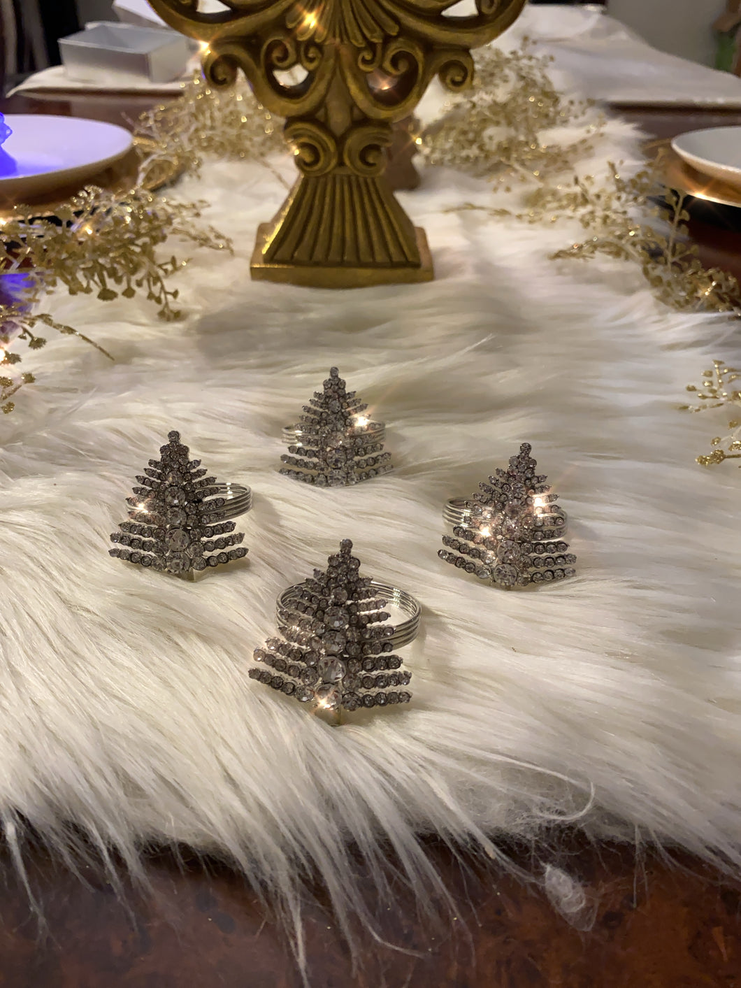 Christmas Tree Sparkle napkin rings