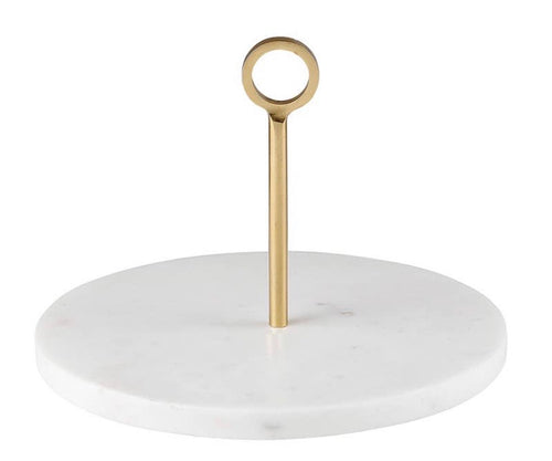 Marble Server with Brass Handle - Touch of Glam Home Decor