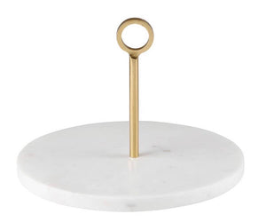 Marble Server with Brass Handle - Touch of Glam Home Decor