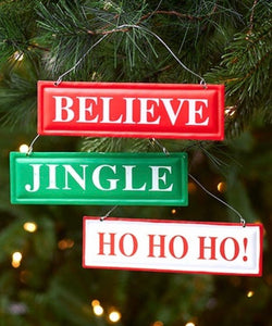Christmas Signs Ornament - Touch of Glam Home Decor