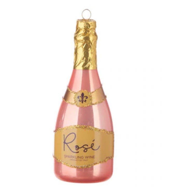 Rose Bottle Christmas Ornament - Touch of Glam Home Decor