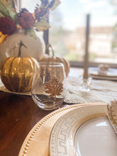 Load image into Gallery viewer, Fall Leaves Stemless Wineglasses - Touch of Glam Home Decor
