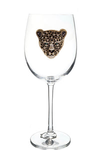 Leopard wine glass - Touch of Glam Home Decor