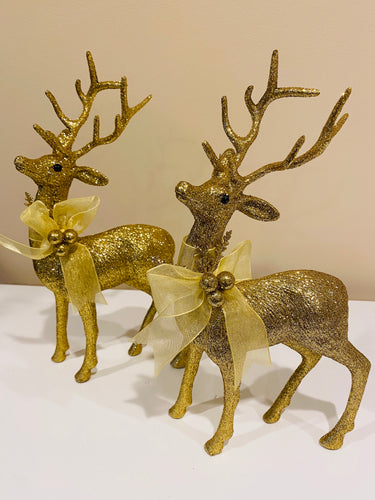 Gold Christmas Deer - Touch of Glam Home Decor